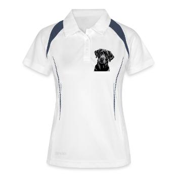 Black Labrador Portrait - Women's Polo breathable - white/navy - Front