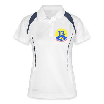 13 Bouches-du-Rhône - Frauen Polo atmungsaktiv - Weiß/Navy - Vorne
