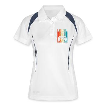 17e anniversaire Gamer – 17 Années Niveau 17 Terminé - Polo respirant Femme - blanc/marine - Devant