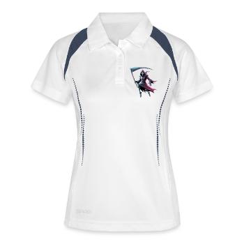 Death Reaper - Cool Low Poly Logo - Women's Polo breathable - white/navy - Front