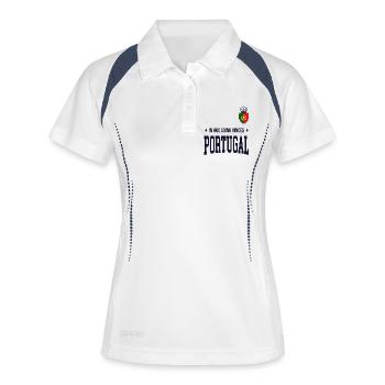 Portugal Bold 2025 Typography Tee - Women's Polo breathable - white/navy - Front