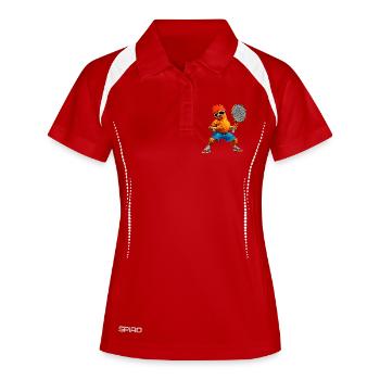 Tennis Chicken - Women's Polo breathable - white/navy - Front