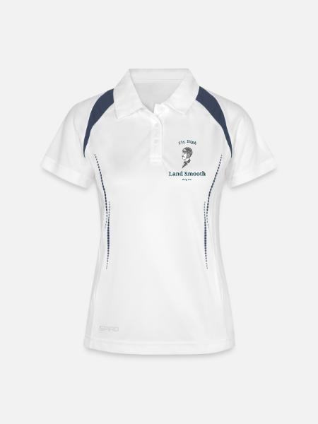 Fly High, Land Smooth, Repeat - Women's Polo breathable - white/navy