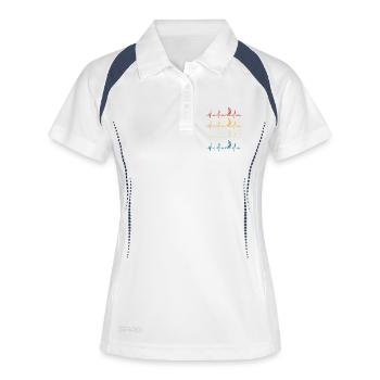 Basketball Retro Heartbeat Basketball Player - Women's Polo breathable - white/navy - Front
