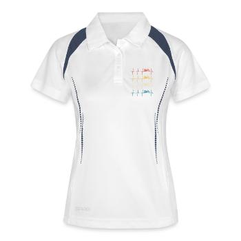 Moped scooter heartbeat moped - Women's Polo breathable - white/navy - Front
