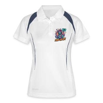 Patte Puissante du Joueur Chat - Polo respirant Femme - blanc/marine - Devant