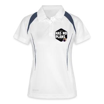 A pas de plans Tenue spatiale Meme - Polo respirant Femme - blanc/marine - Devant