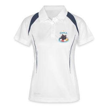 Chat Flottant Chill Bouée - Polo respirant Femme - blanc/marine - Devant