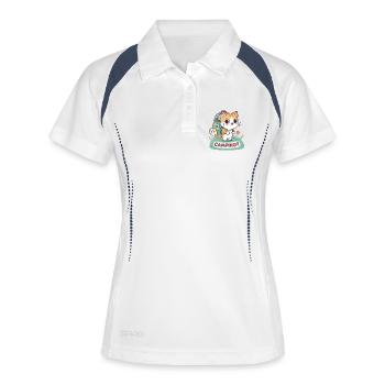 Adventurer Pastel Camper Cat - Women's Polo breathable - white/navy - Front