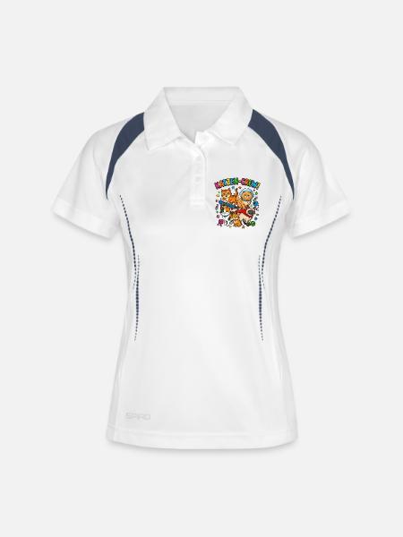CatsCrew Skate Space - Women's Polo breathable - white/navy