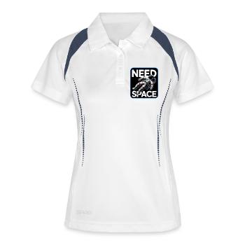Need Space Astronaut - Frauen Polo atmungsaktiv - Weiß/Navy - Vorne