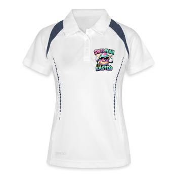 Shell Yeah It's Easter Ostern Spruch Hell yeah - Polo respirant Femme - blanc/marine - Devant
