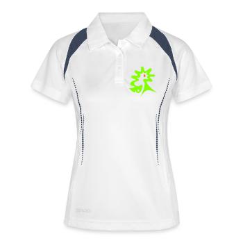 Poisson-ver et hippocampes - Polo respirant Femme - blanc/marine - Devant