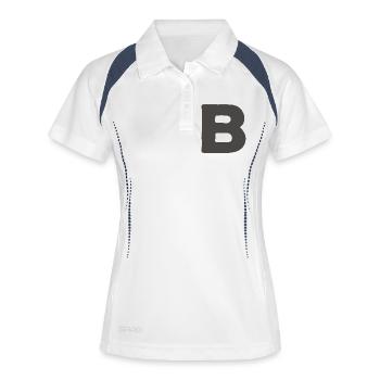 Minimal Letter A Bold Monogram Typographie - Polo respirant Femme - blanc/marine - Devant