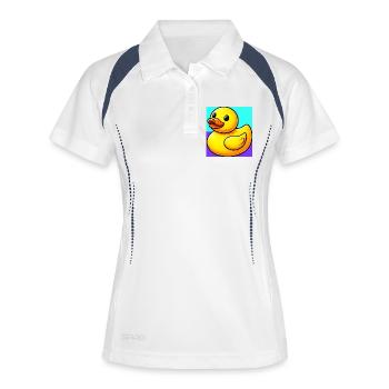 Caneton Canard Canard Canard - Polo respirant Femme - blanc/marine - Devant