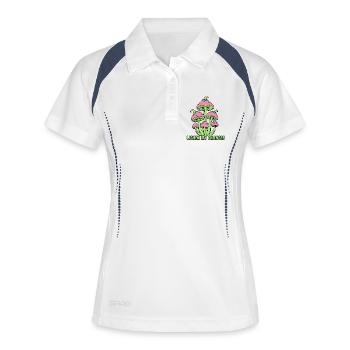Lichen My Chances Funny Mushroom Art - Women's Polo breathable - white/navy - Front