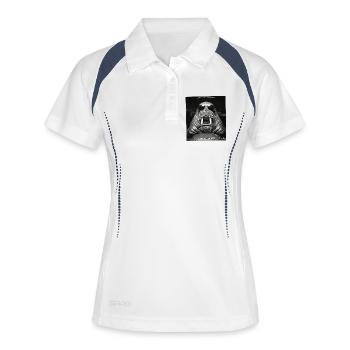 Walross Blitzer Foto - Frauen Polo atmungsaktiv - Weiß/Navy - Vorne