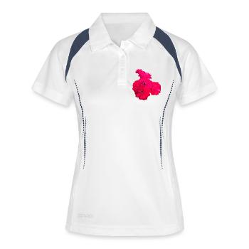 Roses - Polo respirant Femme - blanc/marine - Devant
