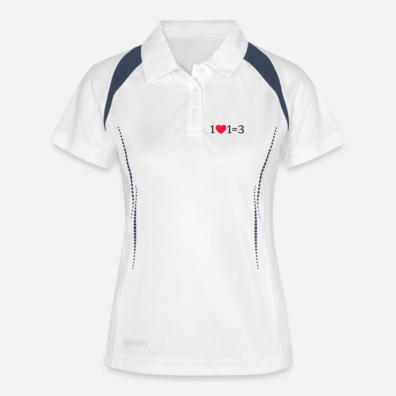 Pregnancy announcement. 1 core 1 = 3 - Women's Polo breathable - white/navy