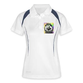 hérisson - Polo respirant Femme - blanc/marine - Devant