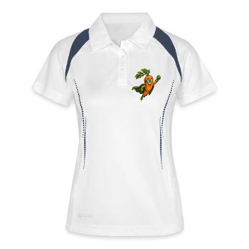Carrot Superhero Comic Motif - Women's Polo breathable - white/navy - Front