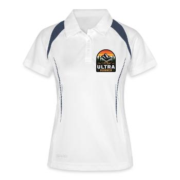 Ultra Runner Vintage Mountain Sunset - Polo respirant Femme - blanc/marine - Devant