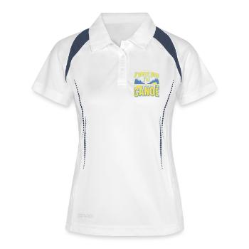 J'peux pas j'ai CANOE - Polo respirant Femme - blanc/marine - Devant