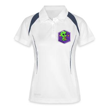 Alien Pizza Scout - Polo respirant Femme - blanc/marine - Devant