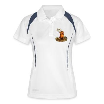 Lustiges Wildschwein T-Shirt – Ich war das nicht  - Frauen Polo atmungsaktiv - Weiß/Navy - Vorne