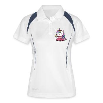 Cat Unicorn Princess - Women's Polo breathable - white/navy - Front