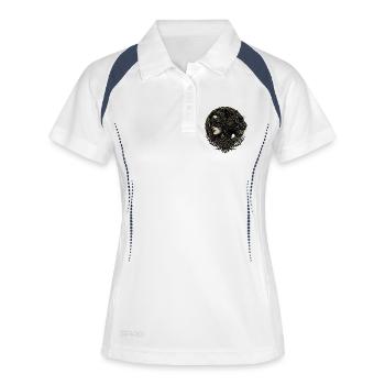 Lady Figurehead and Animal in Celtic Knot - Women's Polo breathable - white/navy - Front