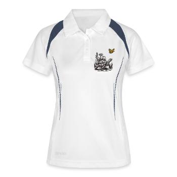 Turtle and butterfly - Women's Polo breathable - white/navy - Front