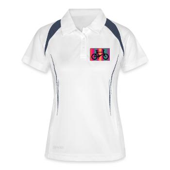 BICYCLE - Women's Polo breathable - white/navy - Front