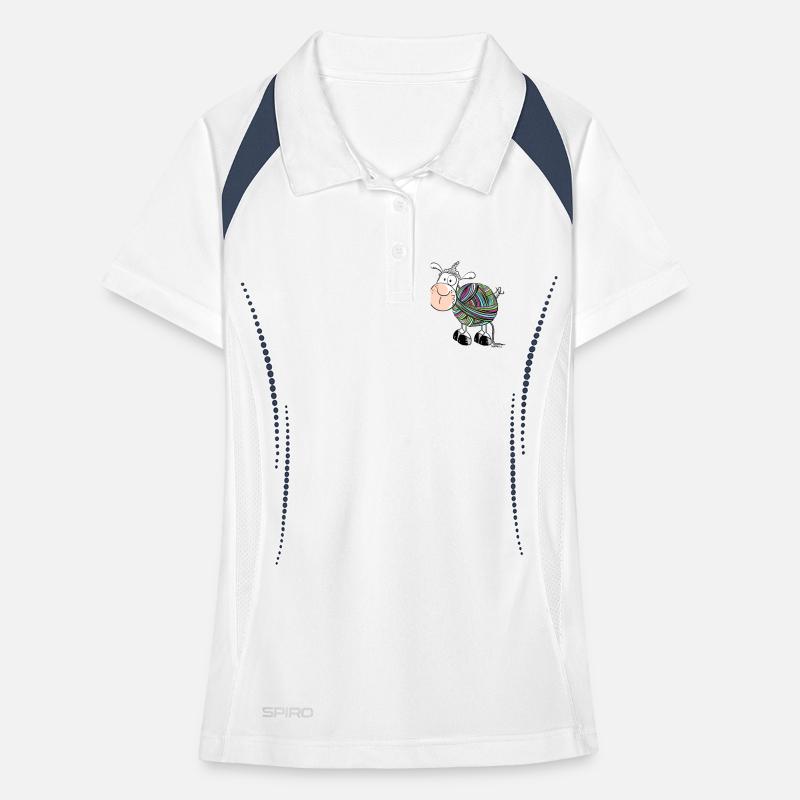 Coloured Sheep - Sheep - Comic - wool Women's Polo breathable