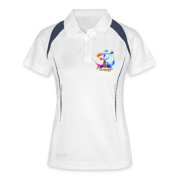 Namaste Bow Iris Buddha - Women's Polo breathable - white/navy - Front