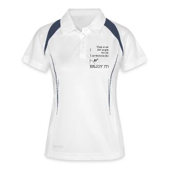 Funny saying perfectionist scientist - Women's Polo breathable - white/navy - Front