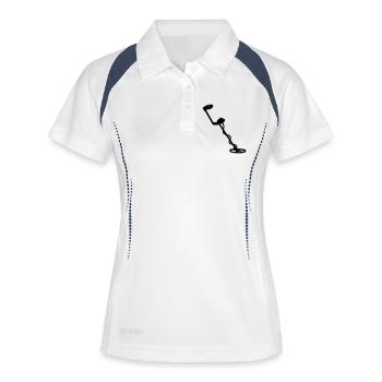 Détecteur de métaux - Polo respirant Femme - blanc/marine - Devant