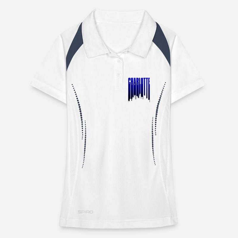 Charlotte Skyline Blau Gradient Frauen Polo atmungsaktiv