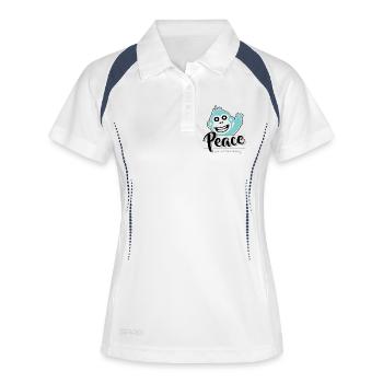 Peace love and understanding - Women's Polo breathable - white/navy - Front