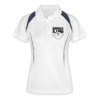 Boccia King Boules Ball Halloween Costume Spirit - Women's Polo breathable - white/navy - Front