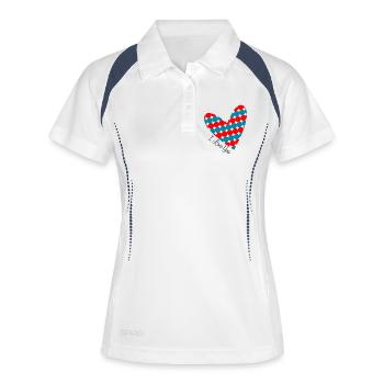 CHRISTMAS. MERRY CHRISTMAS. MERRY CHRISTMAS. NEW YEAR’S DAY - Women's Polo breathable - white/navy - Front