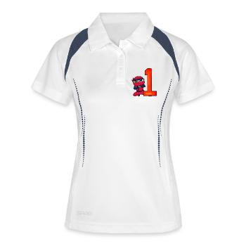 Junge 1 jährig 1. Geburtstag Junge Ninja - Frauen Polo atmungsaktiv - Weiß/Navy - Vorne