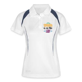 Spring is in the Air - Women's Polo breathable - white/navy - Front