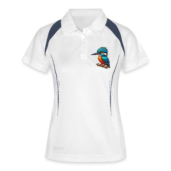 Martin-pêcheur - Polo respirant Femme - blanc/marine - Devant