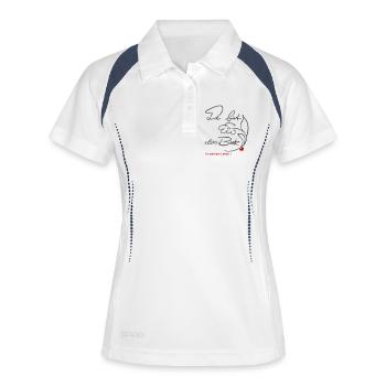 Du bist das Beste - Frauen Polo atmungsaktiv - Weiß/Navy - Vorne