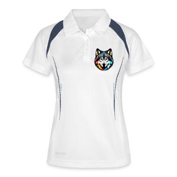 Loup - Polo respirant Femme - blanc/marine - Devant