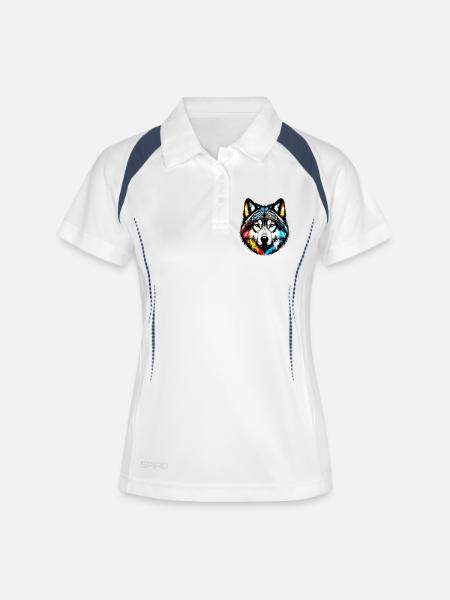 Wolf - Women's Polo breathable - white/navy