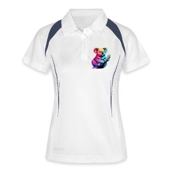 Koala - Polo respirant Femme - blanc/marine - Devant