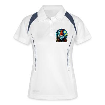 Gnome - Polo respirant Femme - blanc/marine - Devant