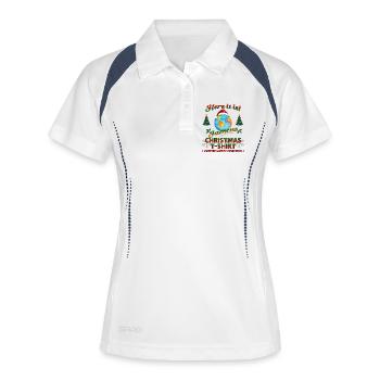 Christmas T Shirt (But definitely not a jumper) - Women's Polo breathable - white/navy - Front